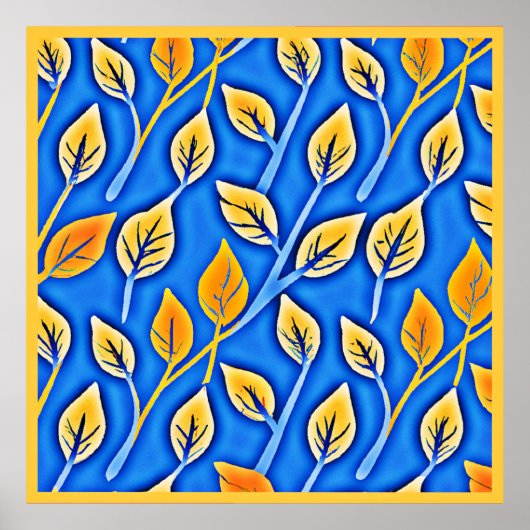 ColorVista鮮やかの葉パターン ポスター (正面)