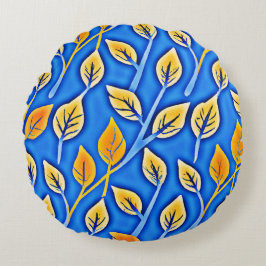 ColorVista鮮やかの葉パターン ラウンドクッション