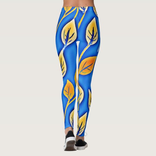 ColorVista鮮やかの葉パターン レギンス (裏面)