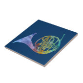 Colorwashedのフレンチ・ホルン タイル (側面)