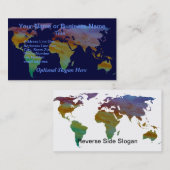 Colorwashedの世界地図 名刺 (正面/裏面)