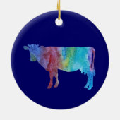 Colorwashed牛 セラミックオーナメント (裏面)