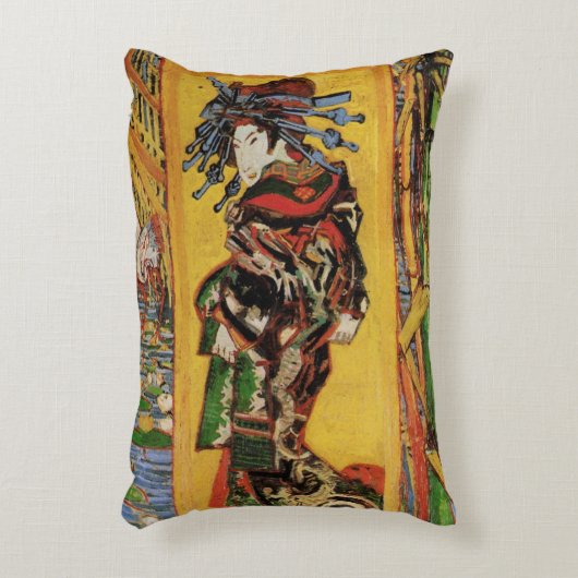 Colosan Oiran 日本の by Vincent vanゴッホ アクセントクッション (正面(垂直))