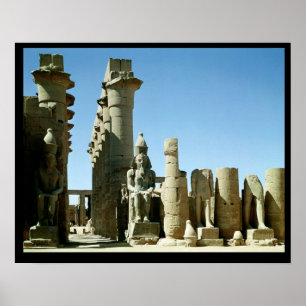 Colosses Ramesses IIおよびAmenophisのパイロン ポスター
