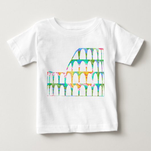 Colosseum – カラーテクスチャ ベビーTシャツ (正面)