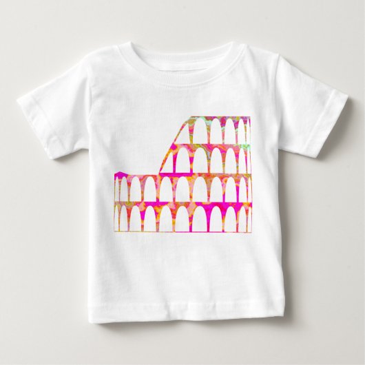Colosseum – カラーテクスチャ ベビーTシャツ (正面)