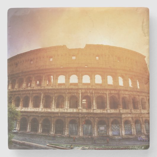 Colosseum、ローマ、イタリア ストーンコースター (正面)