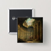 Colosseum、ローマ(キャンバスの油) 缶バッジ (正面&裏面)