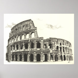 Colosseum -十字の工夫のファインアートのプリント ポスター
