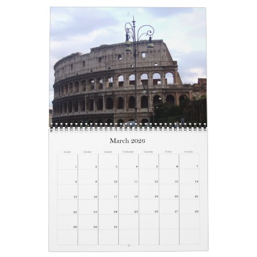 colosseum 2025 カレンダー (3月 2026)