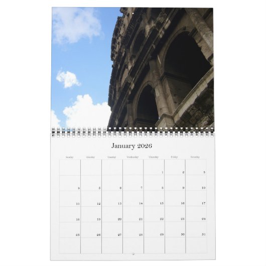 colosseum 2025 カレンダー (1月 2026)