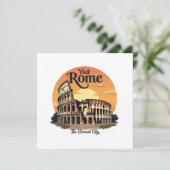 Colosseum Rome Vintage Travel Design 招待状 (スタンド正面)