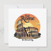 Colosseum Rome Vintage Travel Design 招待状 (正面)
