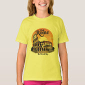 Colosseum Rome Vintage Travel Design Tシャツ (正面)