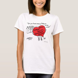 Colossiansの3:12、赤いハートの女性のTシャツ Tシャツ