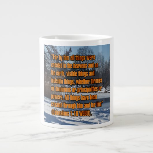 Colossians 1:16 WEBU Mug ジャンボコーヒーマグカップ (正面)