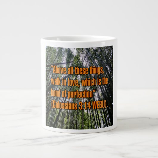 Colossians 3:14 WEBU Mug ジャンボコーヒーマグカップ (正面)