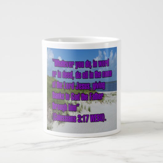 Colossians 3:17 WEBU Mug ジャンボコーヒーマグカップ (正面)