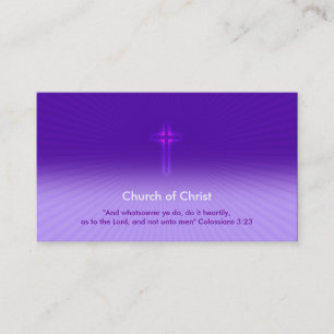 Colossians 3; 23%のpipe%キリスト教の十字架像 名刺