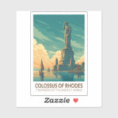 Colossus of Rhodes Seven Wonders of the World Art シール (シート)