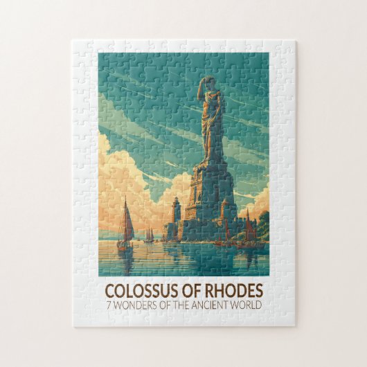 Colossus of Rhodes Seven Wonders of the World Art ジグソーパズル (縦)