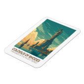 Colossus of Rhodes Seven Wonders of the World Art マグネット (左側)