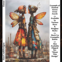Colouful Cute Steampunk Fairies EK6R Decoupage