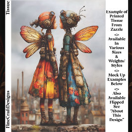 Colouful Cute Steampunk Fairies EK6R Decoupage 薄葉紙