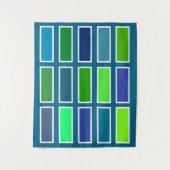 Colour Bricks (blue/green) タペストリー (正面)
