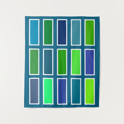 Colour Bricks (blue/green) タペストリー (正面)