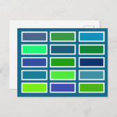 Colour Bricks (blue/green) ポストカード (正面/裏面)