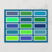 Colour Bricks (blue/green) ポストカード (正面)