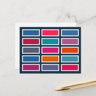 Colour Bricks (blue/pink) ポストカード