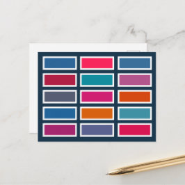 Colour Bricks (bold) ポストカード