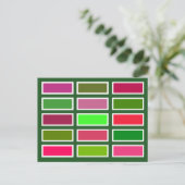 Colour Bricks (pink/green) ポストカード (スタンド正面)