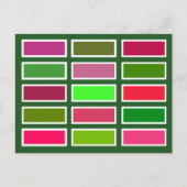 Colour Bricks (pink/green) ポストカード (正面)