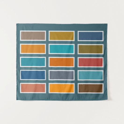 Colour Bricks (retro)  タペストリー (正面(横))