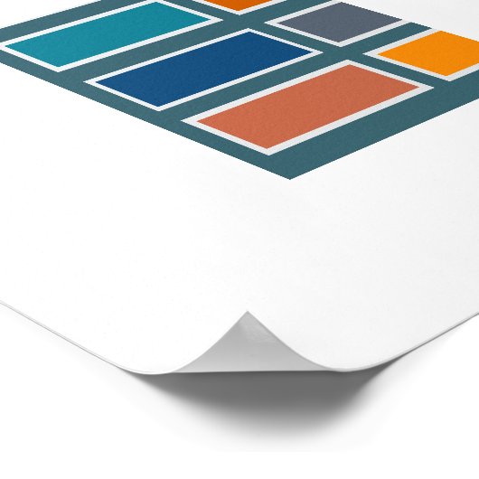 Colour Bricks (retro) ポスター (角)