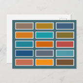Colour Bricks (retro)  ポストカード (正面/裏面)