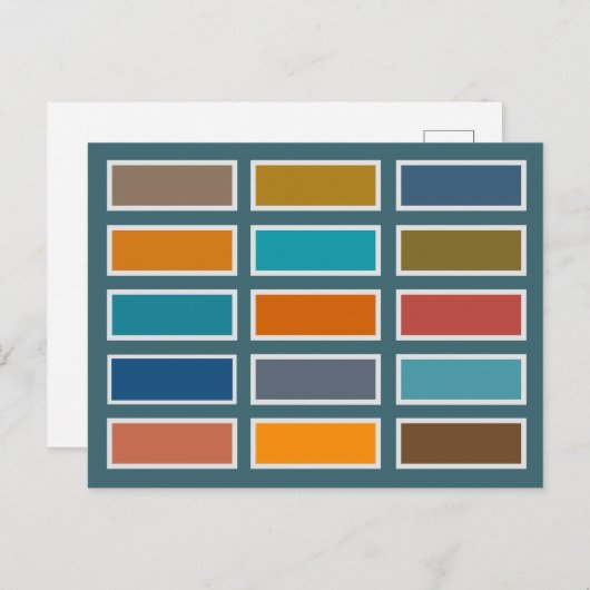 Colour Bricks (retro)  ポストカード (正面/裏面)