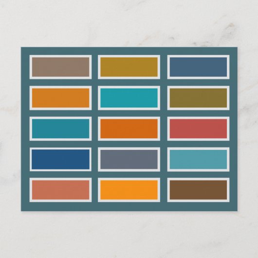 Colour Bricks (retro)  ポストカード (正面)