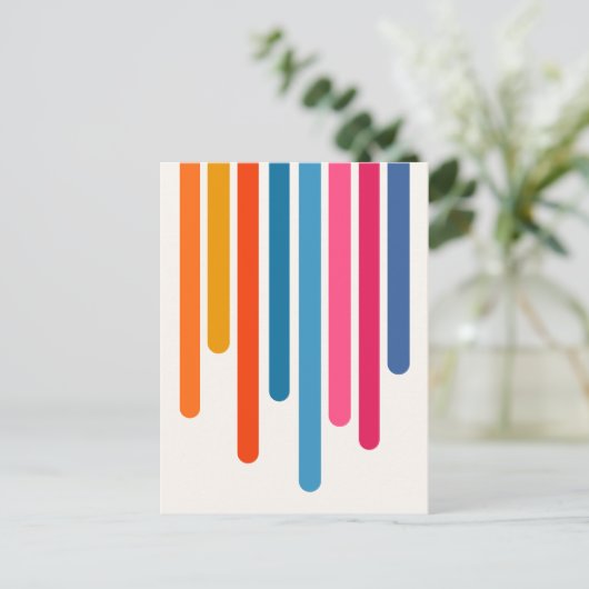 Colour Drips (Bold) ポストカード (スタンド正面)