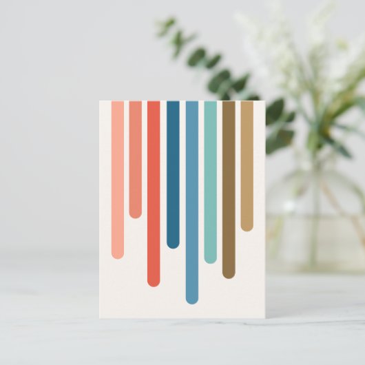 Colour Drips (Retro) ポストカード (スタンド正面)