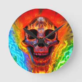 Colour Skull ラウンド壁時計