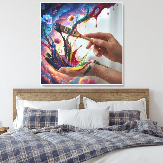 Colour Splash –by Nexa Hub キャンバスプリント (インサイチュ (寝室))