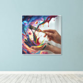 Colour Splash –by Nexa Hub キャンバスプリント (インサイチュ (ウッドフロア))