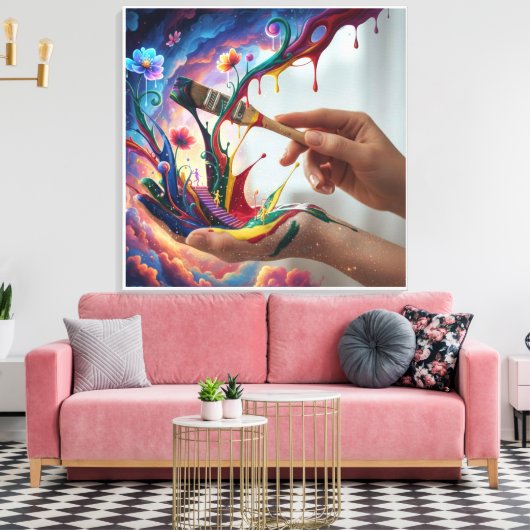 Colour Splash –by Nexa Hub キャンバスプリント (インサイチュ (リビング))