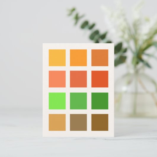 Colour Squares (Autumn) Postcard ポストカード (スタンド正面)