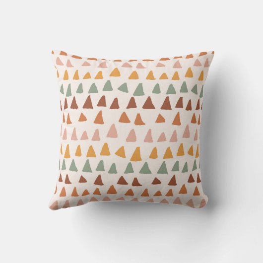 Coloured Triangles Boho Shapes Pattern クッション (裏面)