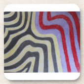 Coloured Waves Hard Plastic Coaster コースター (正面)